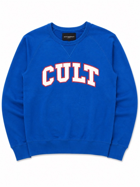 Cult of Individuality Other - Cult of Individuality Blue Crewneck with White and Red Lettering